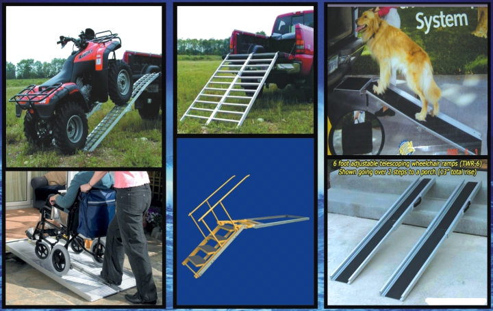 aluminum ramps, ATV ramps, wheelchair ramps, pet ladders